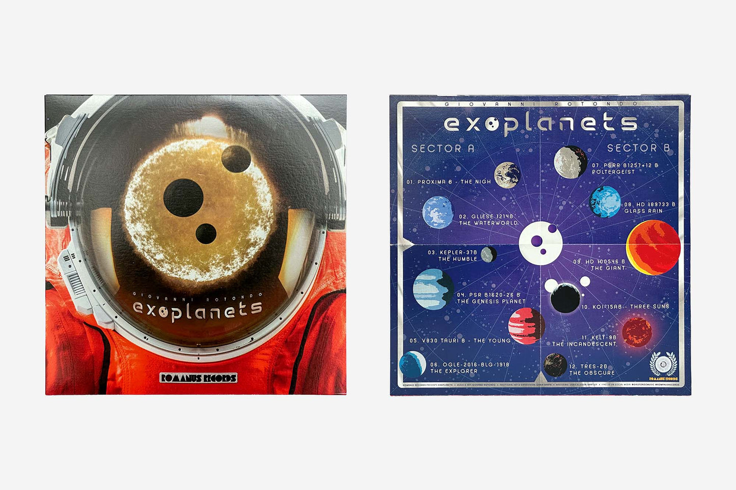 Exoplanets - Signed LP & Asteroid Filled Card - Bundle