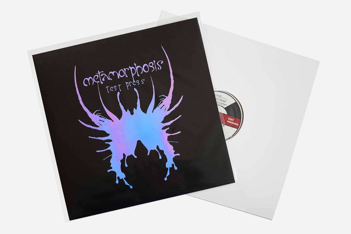 Metamorphosis Test Pressing + Custom glow-in-the-dark jacket by Ampsock Customs Human Sweat Records