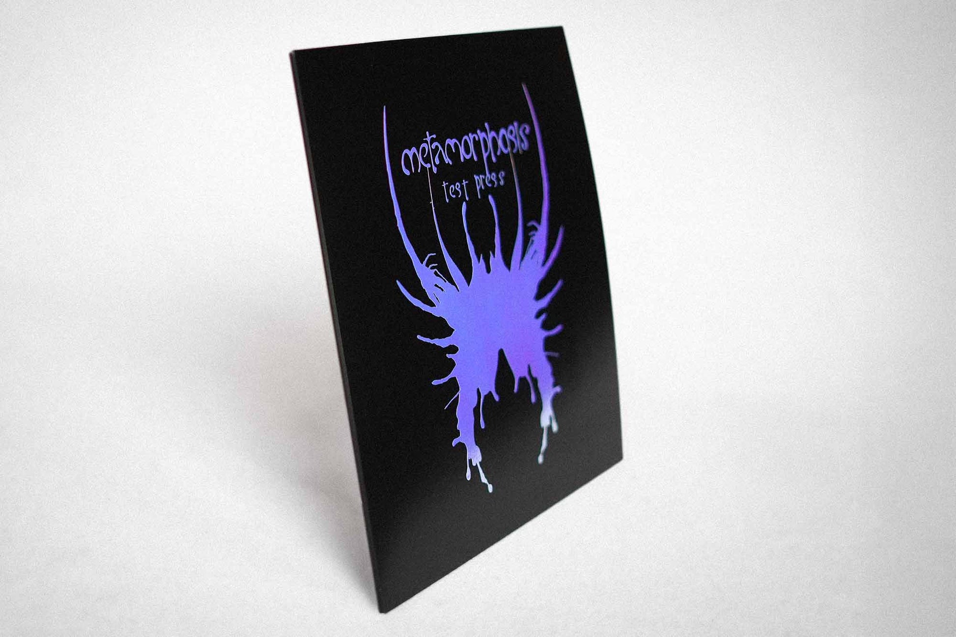 Metamorphosis Test Pressing + Custom glow-in-the-dark jacket by Ampsock Customs Human Sweat Records