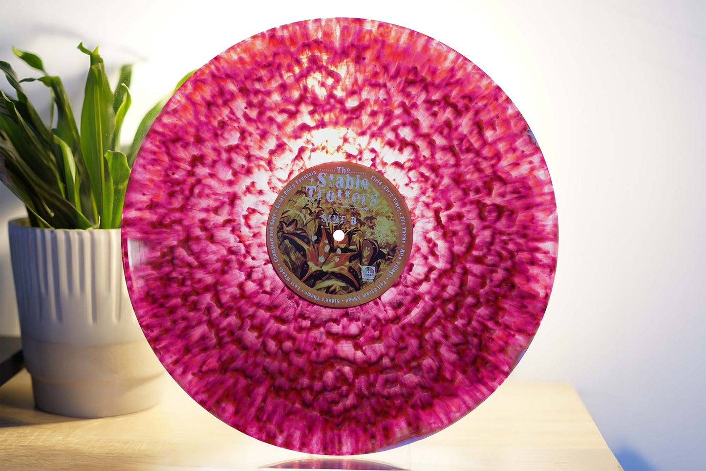 The Stable Trotters - LP - "Fairy Fountain" magenta with glitter hand-poured variant