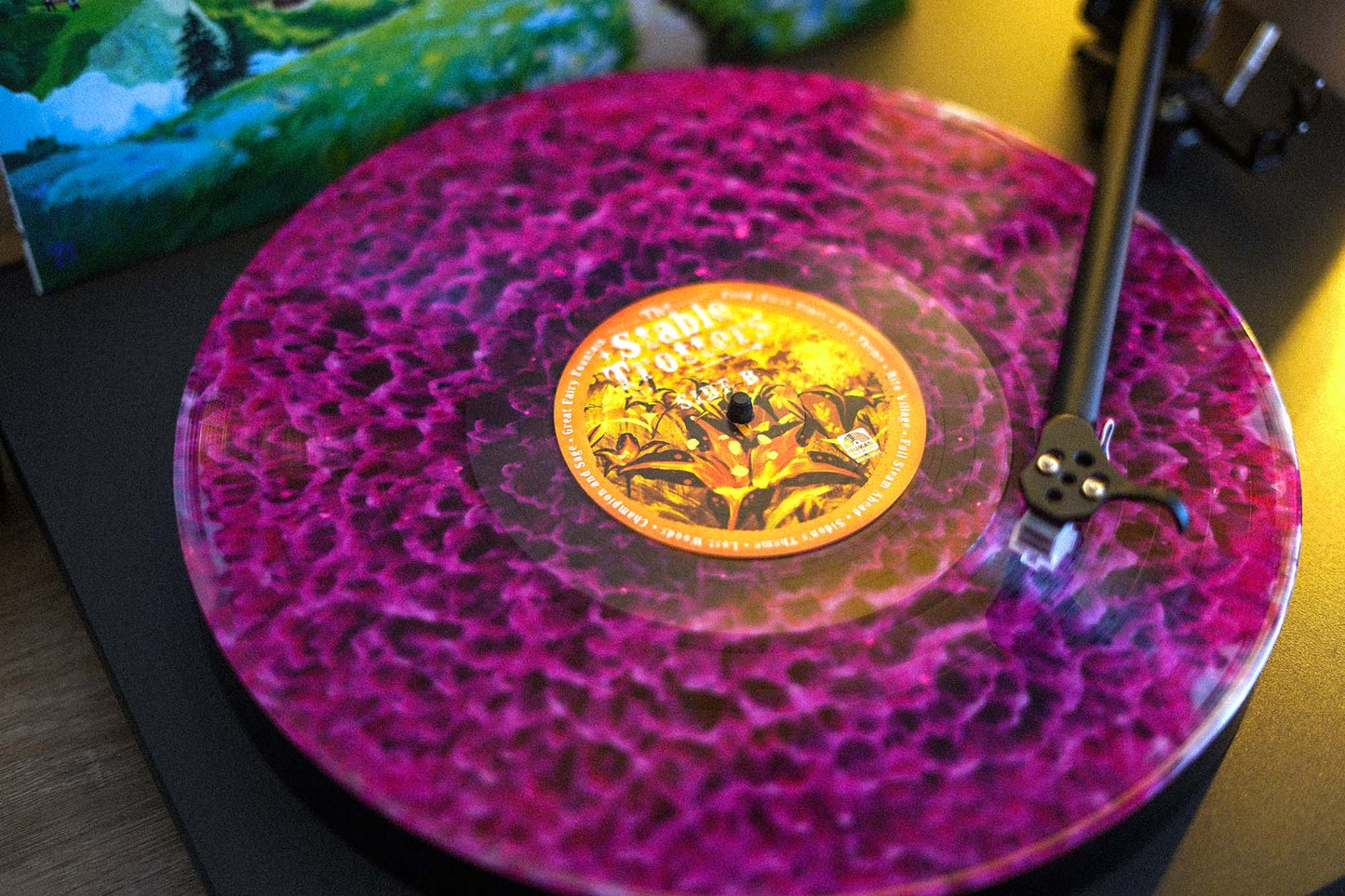 The Stable Trotters - LP - "Fairy Fountain" magenta with glitter hand-poured variant