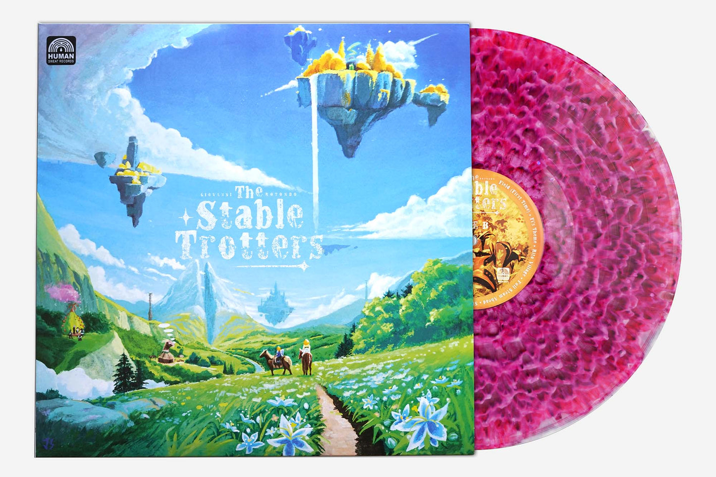 The Stable Trotters - LP - "Fairy Fountain" magenta with glitter hand-poured variant